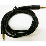 CAVO AUDIO DOPPIO JACK DA 3,5MM TESSUTO NERO