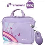 BORSA X NOTEBOOK TECHMADE 9" + MOUSE OTTICO 800DPI VIOLA