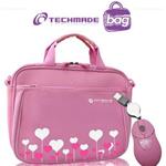 BORSA X NOTEBOOK TECHMADE 9" + MOUSE OTTICO 800DPI ROSA