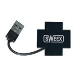 HUB USB 4 PORTE SWEEX NERO