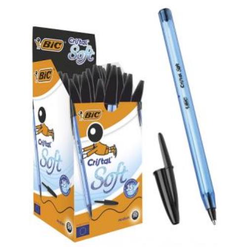 ElettroCart: elettronica e cancelleria - Scheda prodotto: 33991 - PENNA A  SFERA BIC CRISTAL SOFT NERO - BIC (SCRITTURA E CORREZIONE-Penne - Bic/Biro);