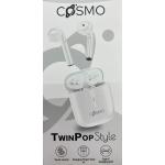 AURICOLARE COSMO TWINPOP STYLE STEREOFONICO BLUETOOTH BIANCO