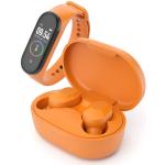 AURICOLARE BLUETOOTH 5.0 KEPLER + TRACKER ATTIVITA' LEDWOOD ARANCIO