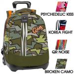 ZAINO ORGANIZZATO TROLLEY STACCABILE COMIX FLASH PSYCHEDELIC KISS