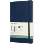 AGENDA 12M SETTIMANALE C/COP. MORBIDA MOLESKINE 13X21 BLU ZAFFIRO