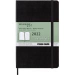 AGENDA 12M M+PRO SETTIMANALE VERT C/COP.RIGIDA 13X21 MOLESKINE NERO 