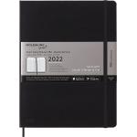 AGENDA 12M M+PRO SETTIMANALE VERT XL C/COP.RIGIDA 19X25  MOLESKINE NERO