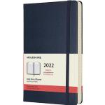 AGENDA 12M GIORNALIERA C/COP. RIGIDA  13X21  MOLESKINE  BLU