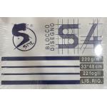 BLOCCO DISEGNO SPIL  S4 33X48 220GR 22 FG  LISCIO RIQUADRATO