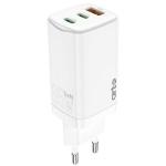 CARICABATTERIA GAN 65W BIANCO TRIPLA USB SERIE ULTRA ART-E