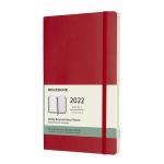 AGENDA 12M SETTIMANALE C/COP. MORBIDA MOLESKINE 13X21 ROSSO