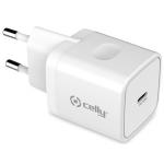 CARICA BATTERIA DA RETE PD 20W TYPE-C CELLY BIANCO