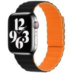 CINTURINO SILICONE MAGNETICO X APPLE WATCH 38/40/41MM M/L NERO-ARANCIO