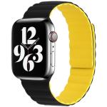 CINTURINO SILICONE MAGNETICO X APPLE WATCH 38/40/41MM M/L NERO-GIALLO