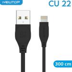 CAVO USB - LIGHTNING  NERO TESSUTO CM.300 CU22 NEWTOP