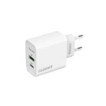 ALIMENTATORE CARICABATTERIE DA RETE FONEX USB-A/USB-C PD 20W BIANCO