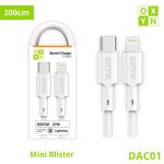 CAVO DATI/RICARICA TYPE-C/LIGHTNING 2 METRI 27W OXYN
