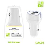 ALIMENTATORE AUTO USB-A(QC 3.0) + TYPE-C(PD) 38W 