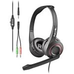 CUFFIE CON MICROFONO NGS JACK 3,5MM + ADATTATORE 2XJACK