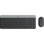 BUNDLE TASTIERA E MOUSE WIRELESS LOGITECH SLIM COMBO MK470 NERO